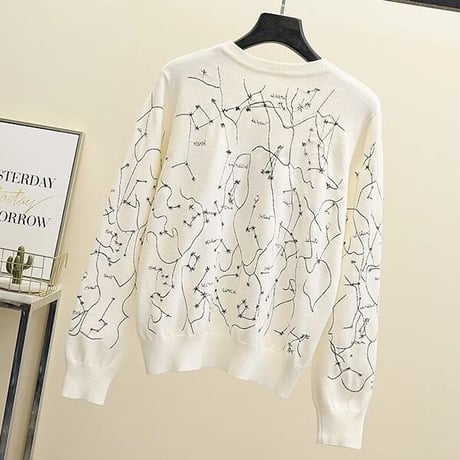 サインステッチ ニット 2色展開