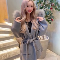 【高品質】フォックスファー カシミヤウールコート 5色展開