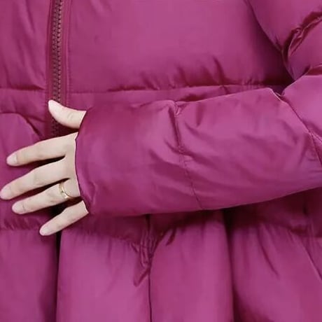 ペプラム ハイネックダウンコート 3色展開