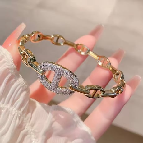 サークルジルコニアブレスレット 2色展開