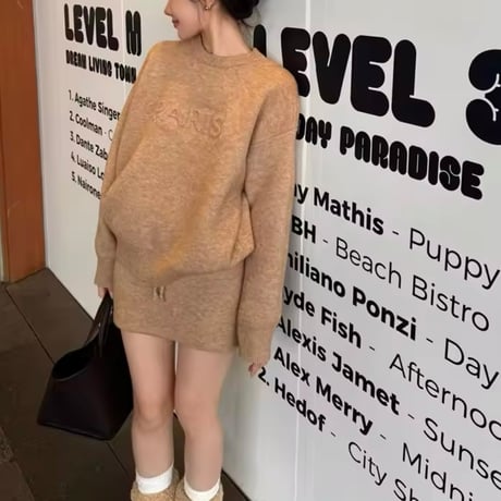 PARISニットスカートセット 3色展開