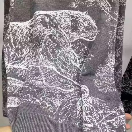 モノトーンチーター ニット 2色展開