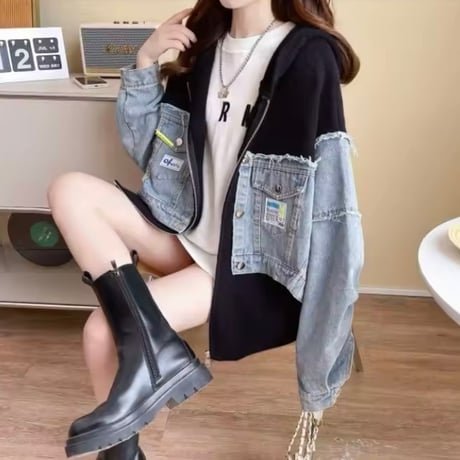 デニムスウェットジャケット 3色展開
