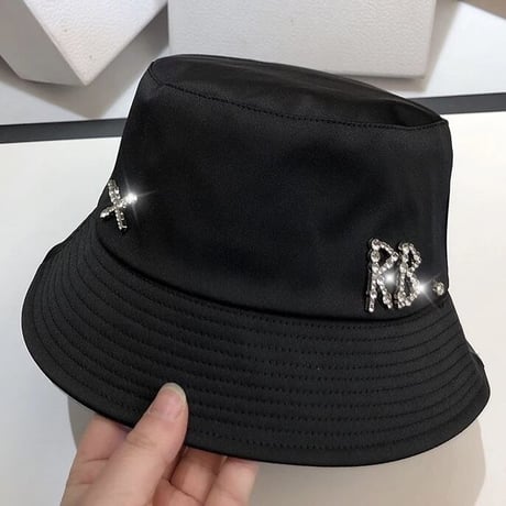 ストーンモチーフ バケットハット 2色展開