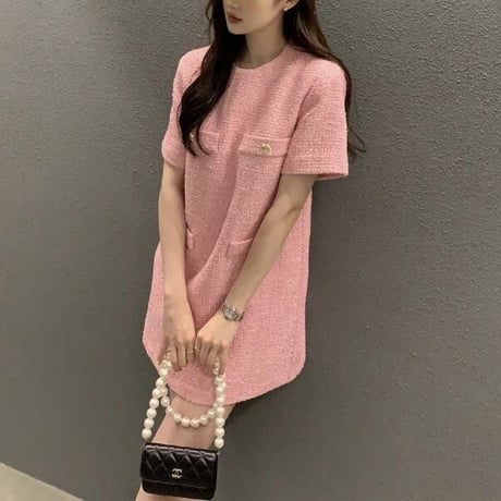 フレンチツイード ワンピース 3色展開