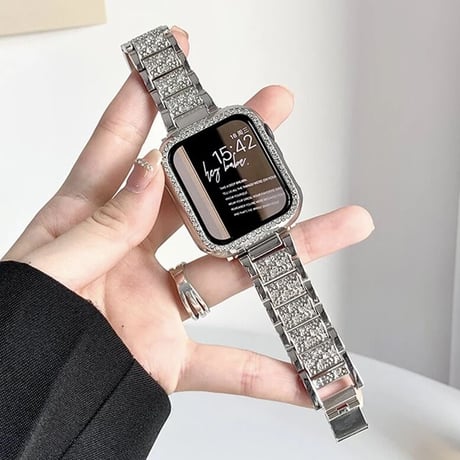 Appleウォッチ ストーンカバー ストラップセット 4色展開