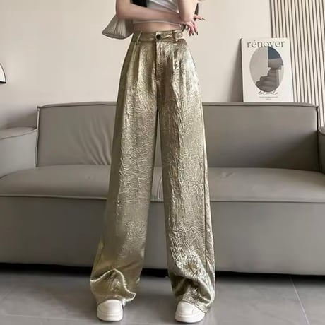 ジャガードハイウエストパンツ 3色展開