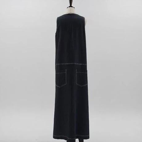 ノースリーブ ステッチサンワンピース 2色展開