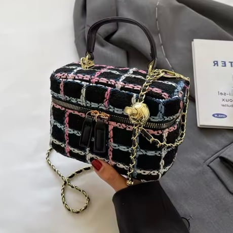 キルティングツイード チェーンバッグ 5色展開