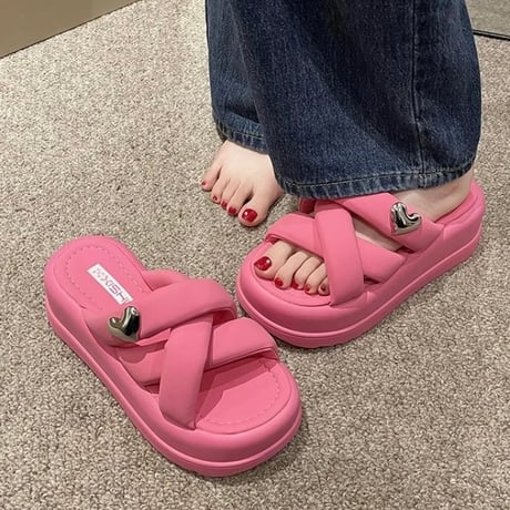 シルバーハート クッションサンダル 3色展開