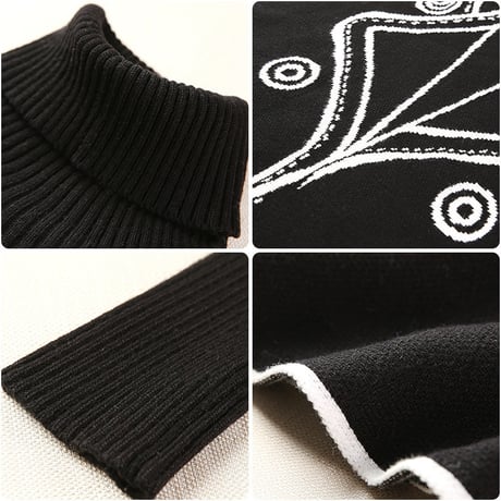 フェイクジャケット ハイネックポンチョ 2色展開