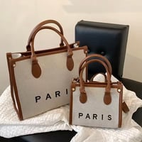 【2サイズ】PARISキャンバストートバッグ 2色展開