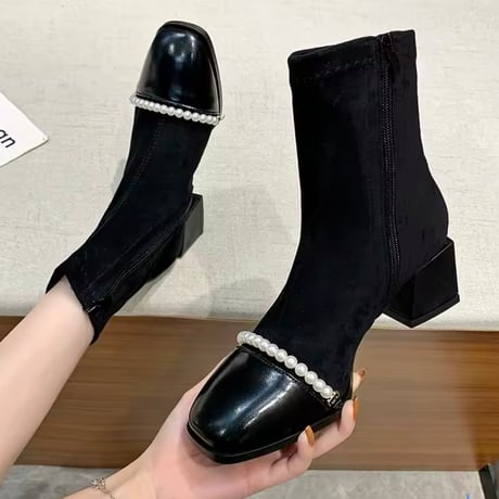パールラインスエードブーツ 2色展開