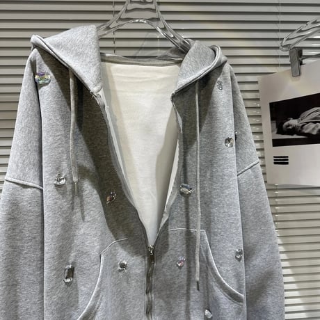 クリスタルビジュー スウェットセットアップ 3色展開