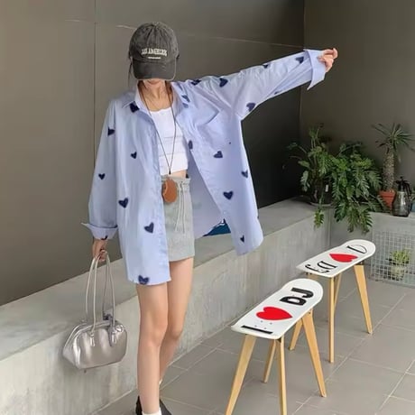 ブルーハートブラウス