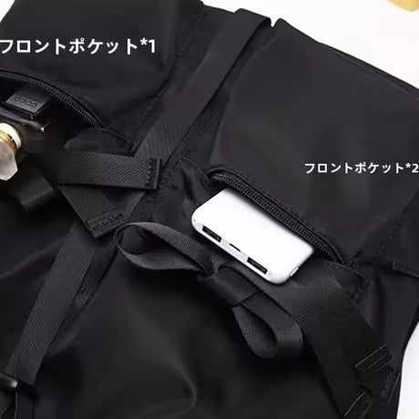 ブラックリボンリュックサック
