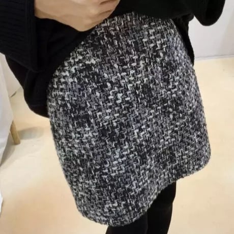 ツイードニット ペンシルスカート 2色展開
