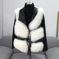 ジッパーレザー ファーベスト 5色展開