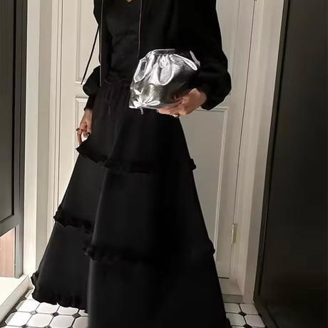 フリルスウェットセットアップ 2色展開
