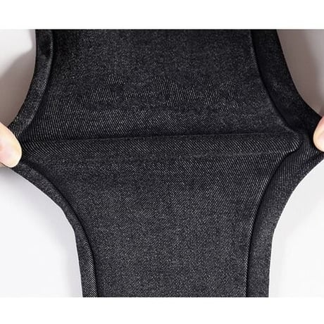 【裏起毛】レターステッチ スキニーデニムパンツ
