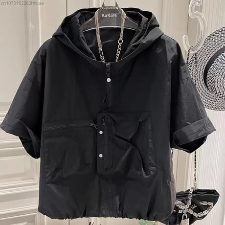 ナイロンハーフスリーブ ジャケット 2色展開