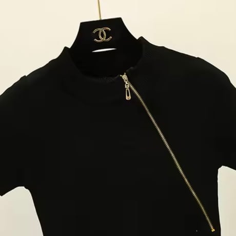 ジッパースリムサマーニット 3色展開