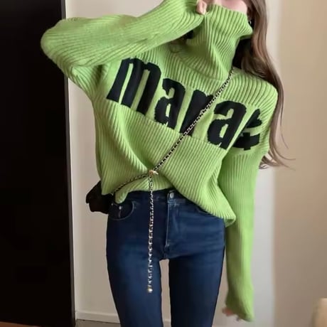 ハイネックビッグロゴニット 4色展開