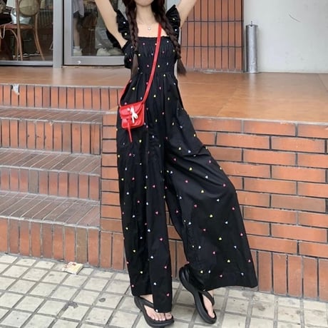 カラフルハート フリルオールインワン