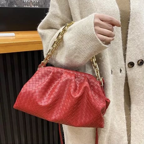 ゴールドチェーン クッションバッグ 8色展開