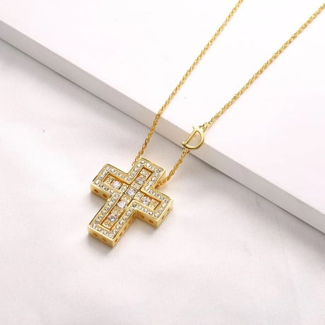 【Silver925】ダブルクロス モチーフネックレス 2色展開