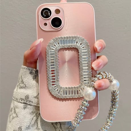 ビジューパールチェーンiPhoneケース 4色展開