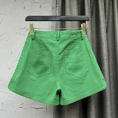 ゴールドボタンポケット フレアパンツ 4色展開