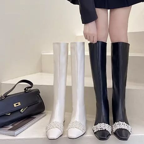 パールライン ロングブーツ 2色展開
