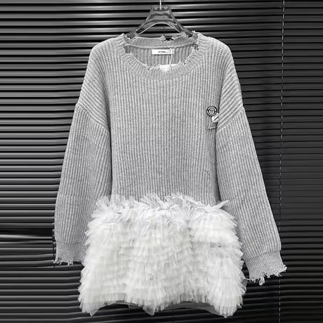 ヘムチュールニットワンピース 3色展開