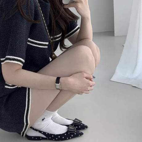サマーツイード ステッチワンピース 2色展開