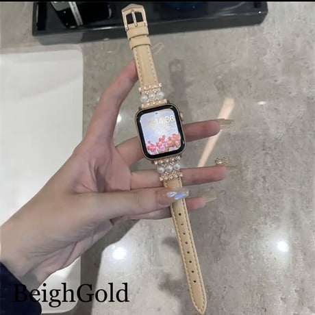パールレザー アップルウォッチバンド 6色展開