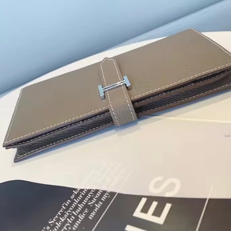 バックルレザー長財布 3色展開