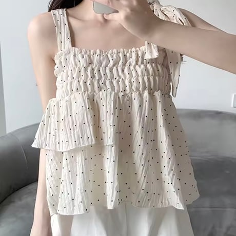 フリルドットトップス 2色展開