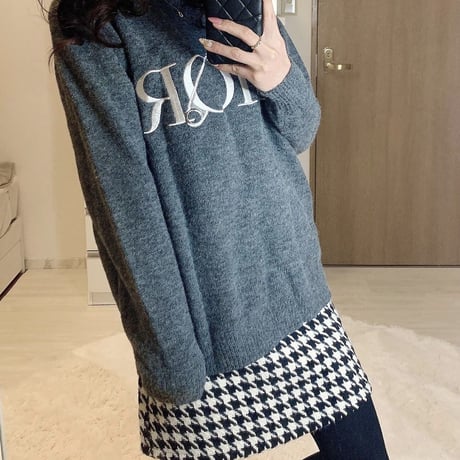 千鳥格子 ハイウエストミニスカート 2色展開