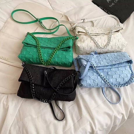 ブロックデザイン ショルダーバッグ 4色展開