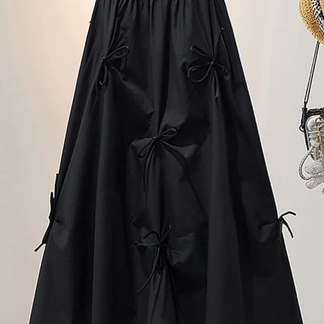 ブラックリボン フレンチスカート