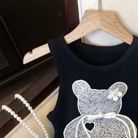 デコレーションベアータンクトップ 2色展開