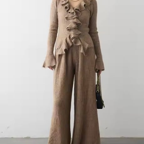 フリルニットセットアップ 4色展開