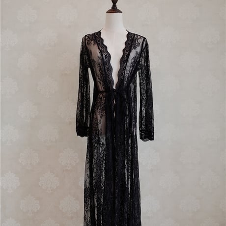 【White即納】ロングレースカバーアップ 2色展開