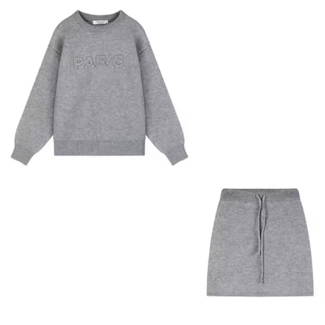PARISニットスカートセット 3色展開