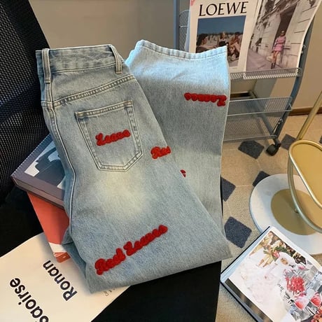 レッドワッフル ウォッシュデニムパンツ