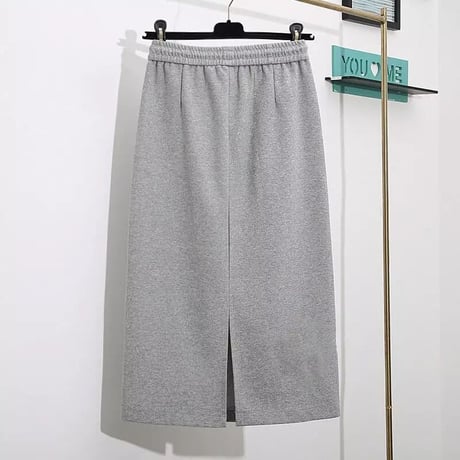 【即納】バックスリット スウェットスカート