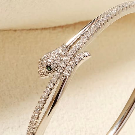 ジルコニアスネークブレスレット 2色展開