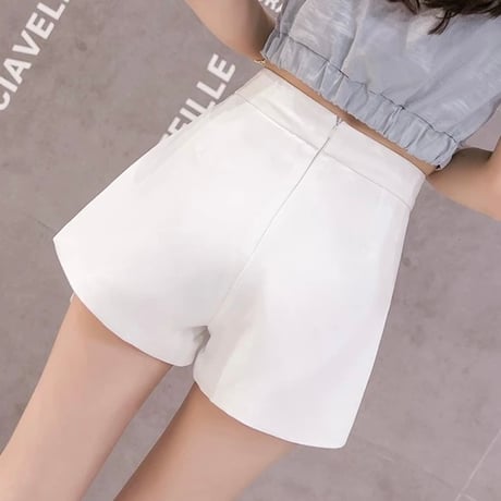 スリットサイドジッパー ハイウエストパンツ 2色展開