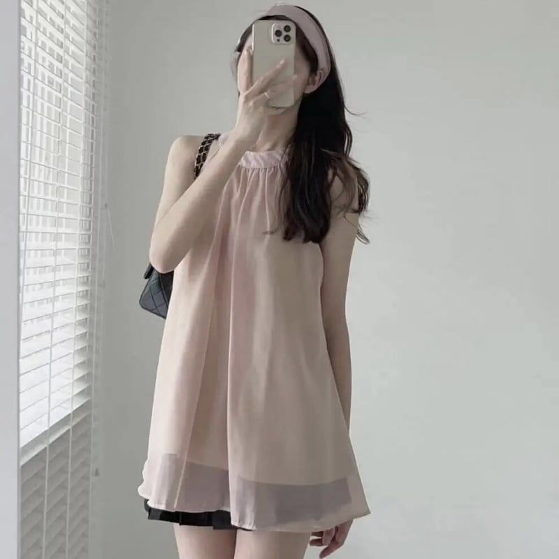 ☆アンジェリック ホルダーネック カットソー フリル リボン付き リボン付き ホルターネックブラウス 3色展開 | Selectshop.Joie